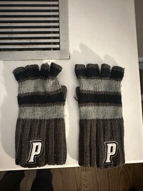 Providence college Striped Fingerless Knit Gloves